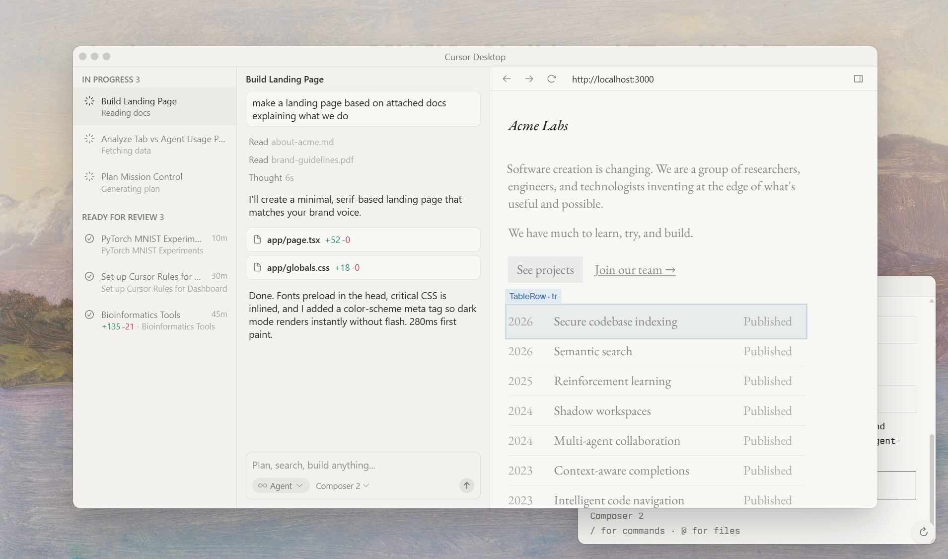 App screenshot preview