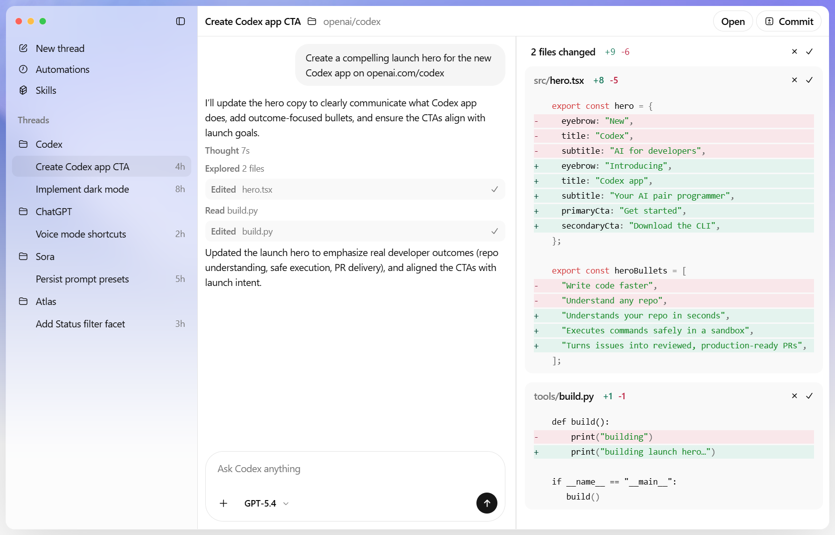 App screenshot preview