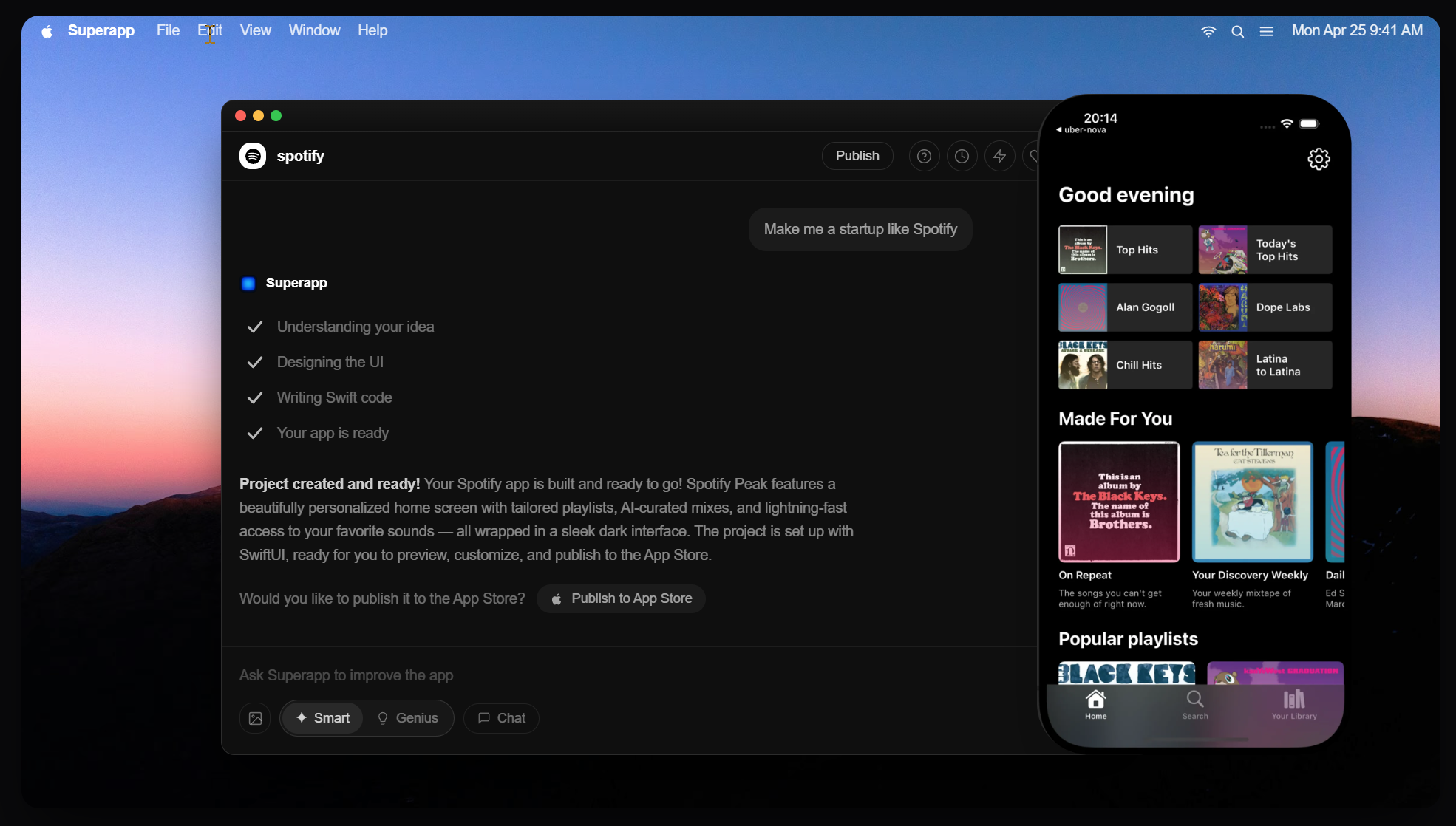 App screenshot preview